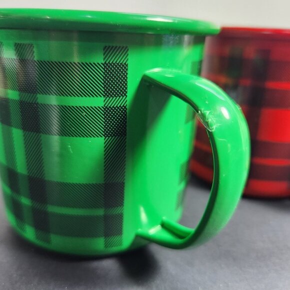 Captain Morgan Cups Lot of 2 Metal Enamel Ware Red and Green Advertising… - Picture 9 of 10